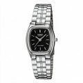 Reloj Casio LTP-1169D-1A Analógico Plateado Esfera Negra – Dama