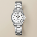 Reloj Q&Q C215J204Y Analógico Plateado Esfera Blanca 3BAR – Dama