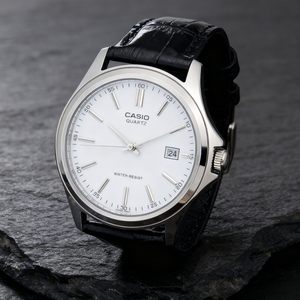 Reloj Casio MTP-1183E-7A Analógico Plateado con Correa de Cuero – Caballero