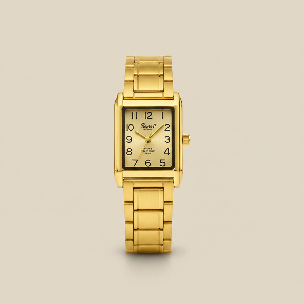 Reloj para Dama RQ'2656B IPY – Dorado con Caja Rectangular