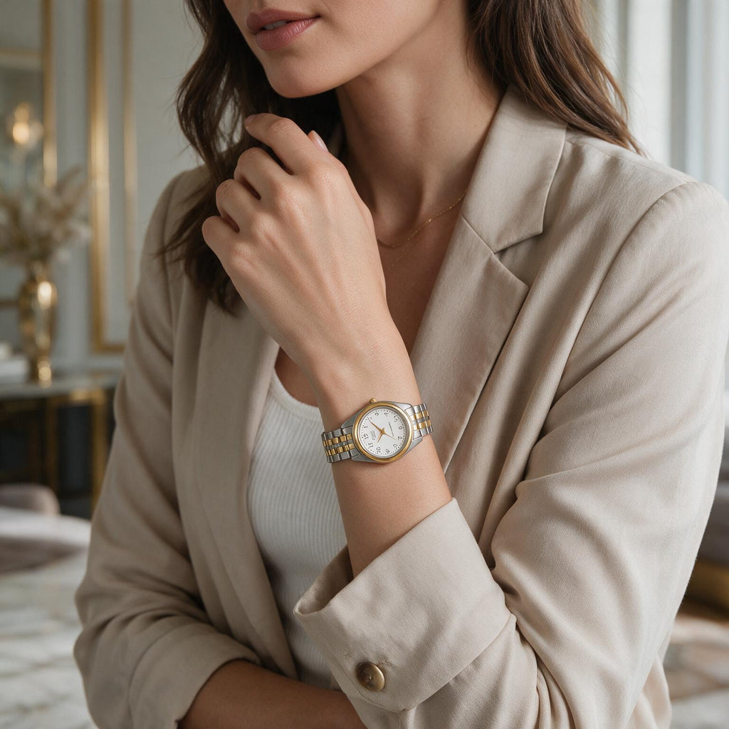 Reloj Casio LTP-1129G-7B Analógico Bicolor – Dama