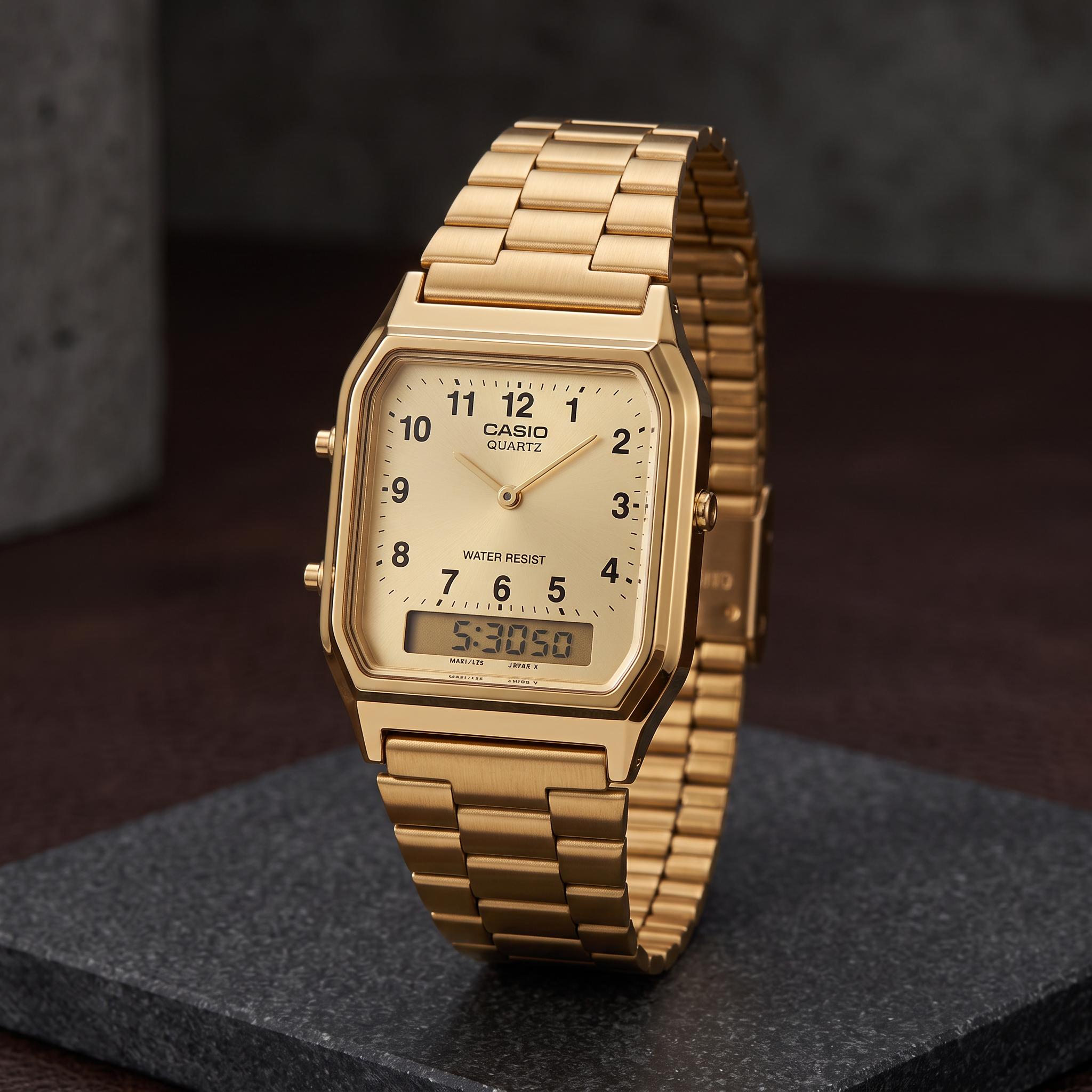 Reloj Casio Vintage AQ-230GA-9B Análogo-Digital Dorado – Unisex