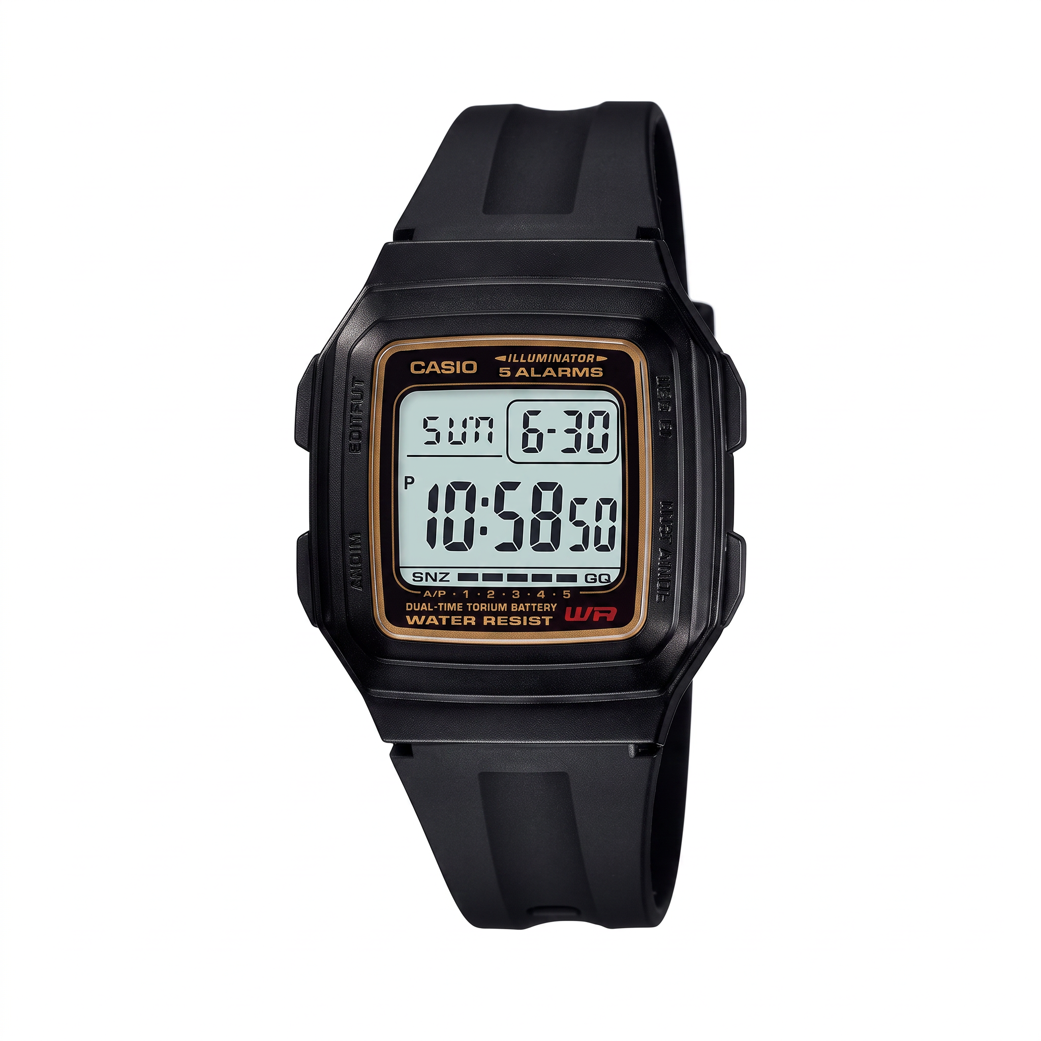 Reloj Casio F-201WA-9A Digital Negro 10 Años de Batería – Caballero