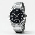 Reloj Casio LTP-V001D-1B Analógico Plateado Esfera Negra – Dama