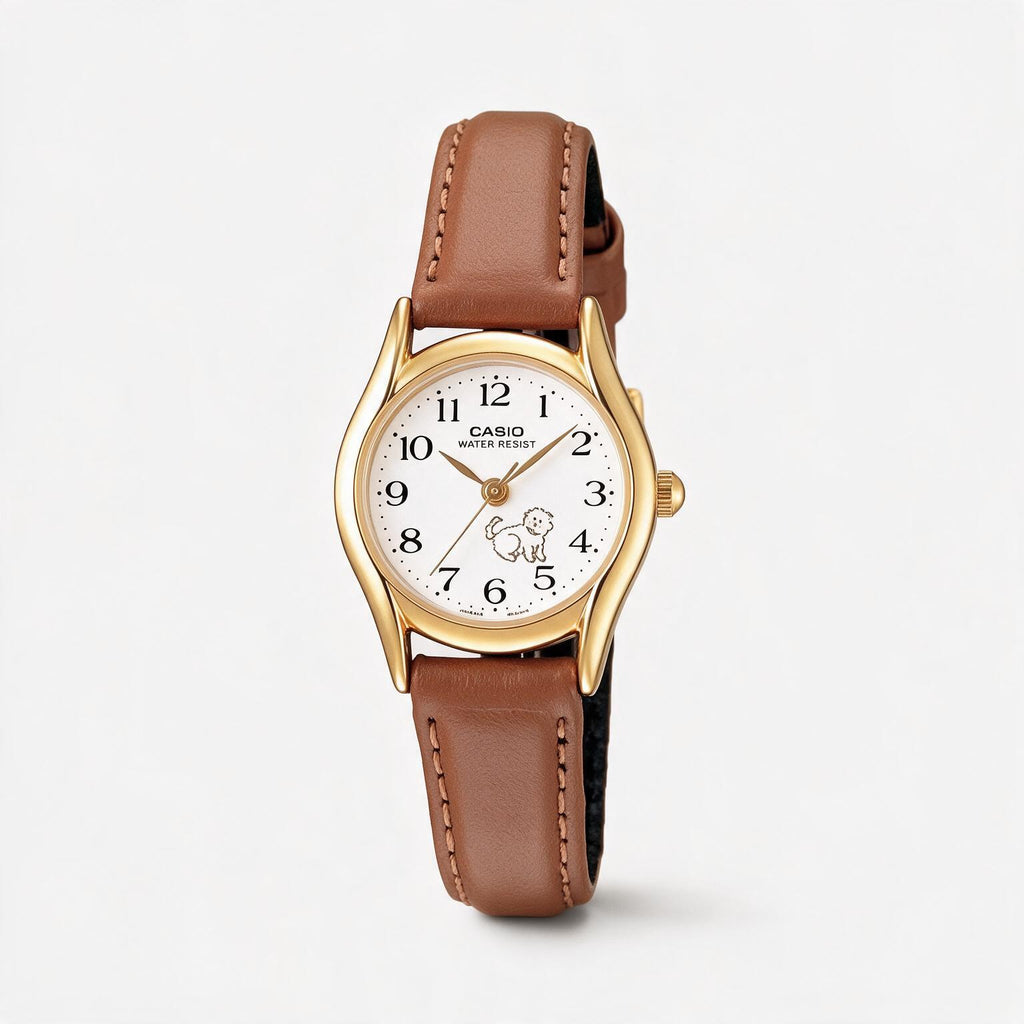 Reloj Casio LTP-1094Q-7B7R Analógico Dorado con Correa de Cuero – Dama