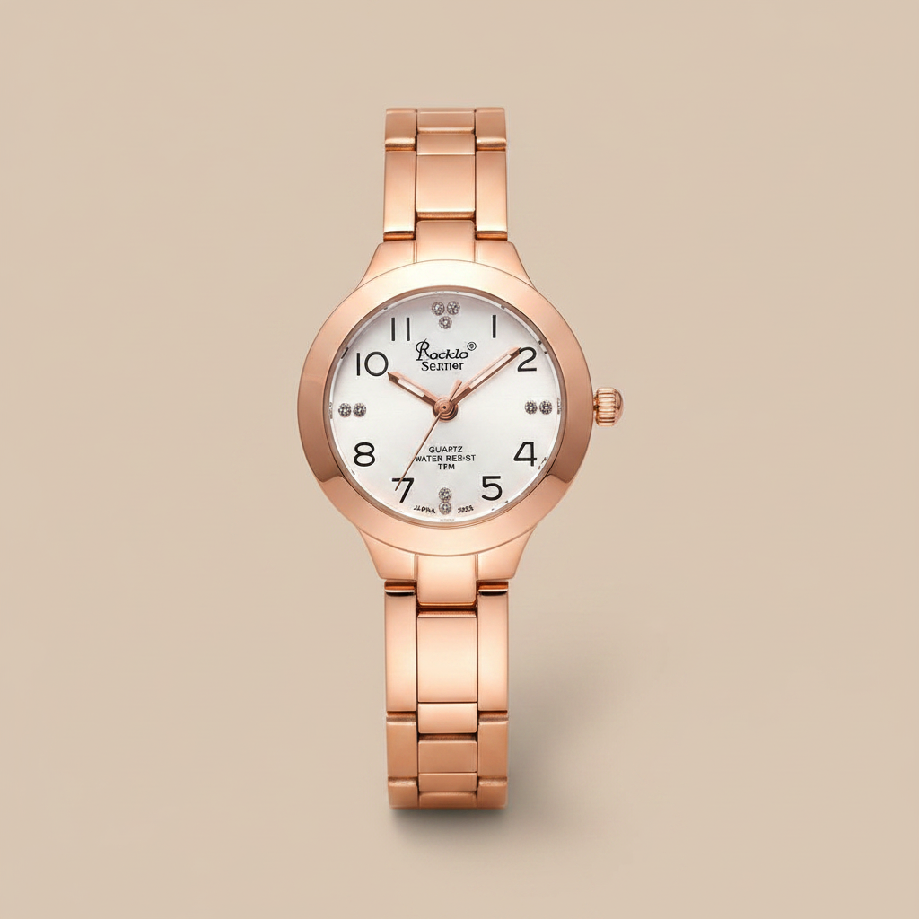 Reloj para Dama RQ'2647 RG – Oro Rosa con Detalles de Cristal