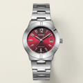 Reloj Casio LTP-1241D-4A2 Analógico Plateado Esfera Borgoña con Fecha – Dama