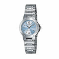 Reloj Casio LTP-1177A-2A Analógico Plateado Esfera Azul – Dama