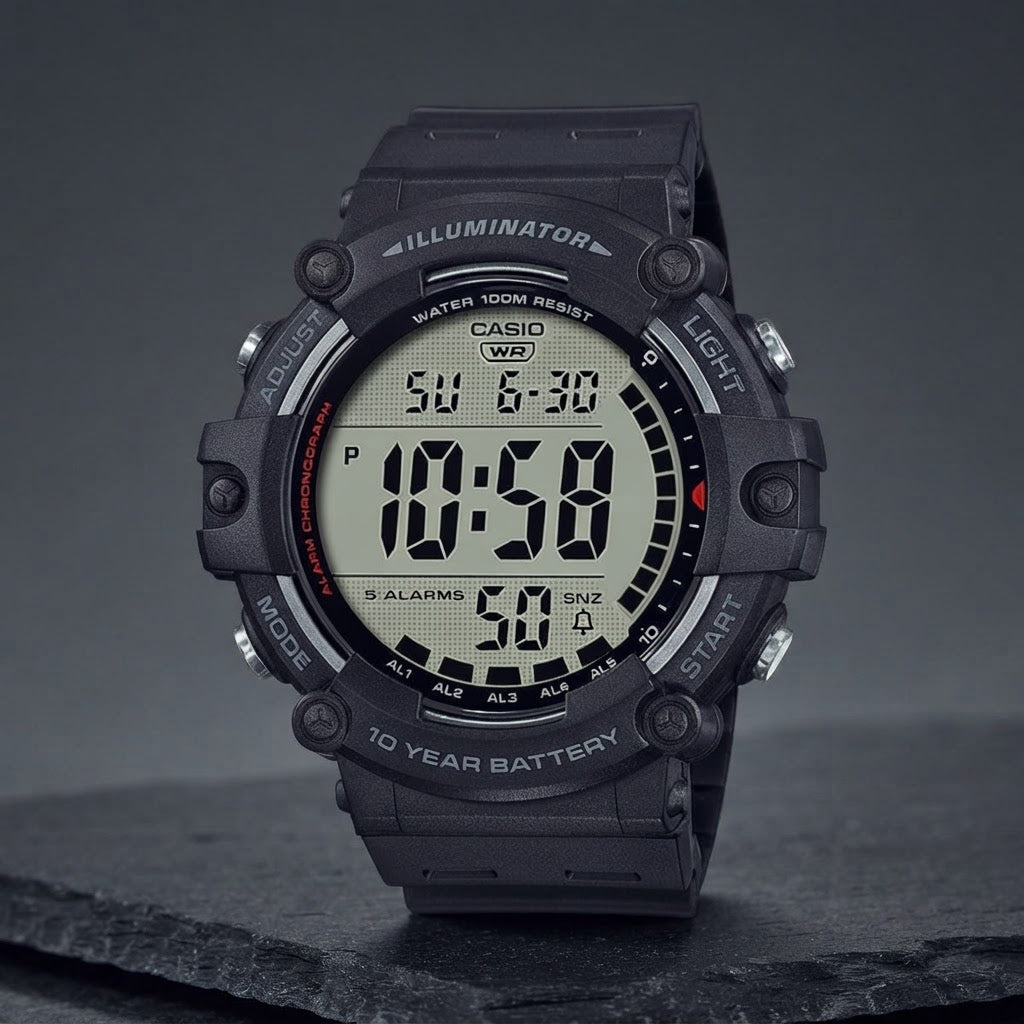 Reloj Casio AE-1500WH-1AV Digital Negro 100M Batería 10 Años – Caballero
