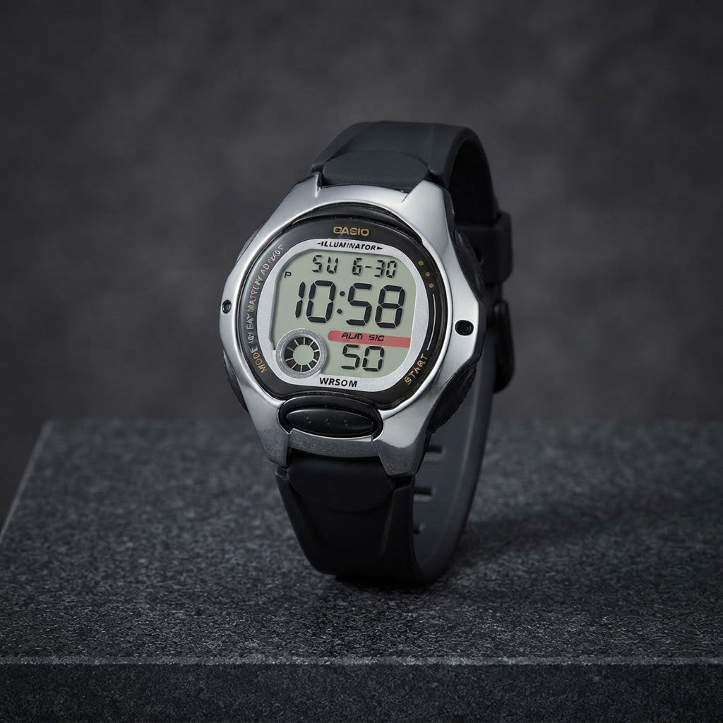 Reloj Casio LW-200-1AV Digital Negro y Plateado 50M Batería 10 Años – Dama