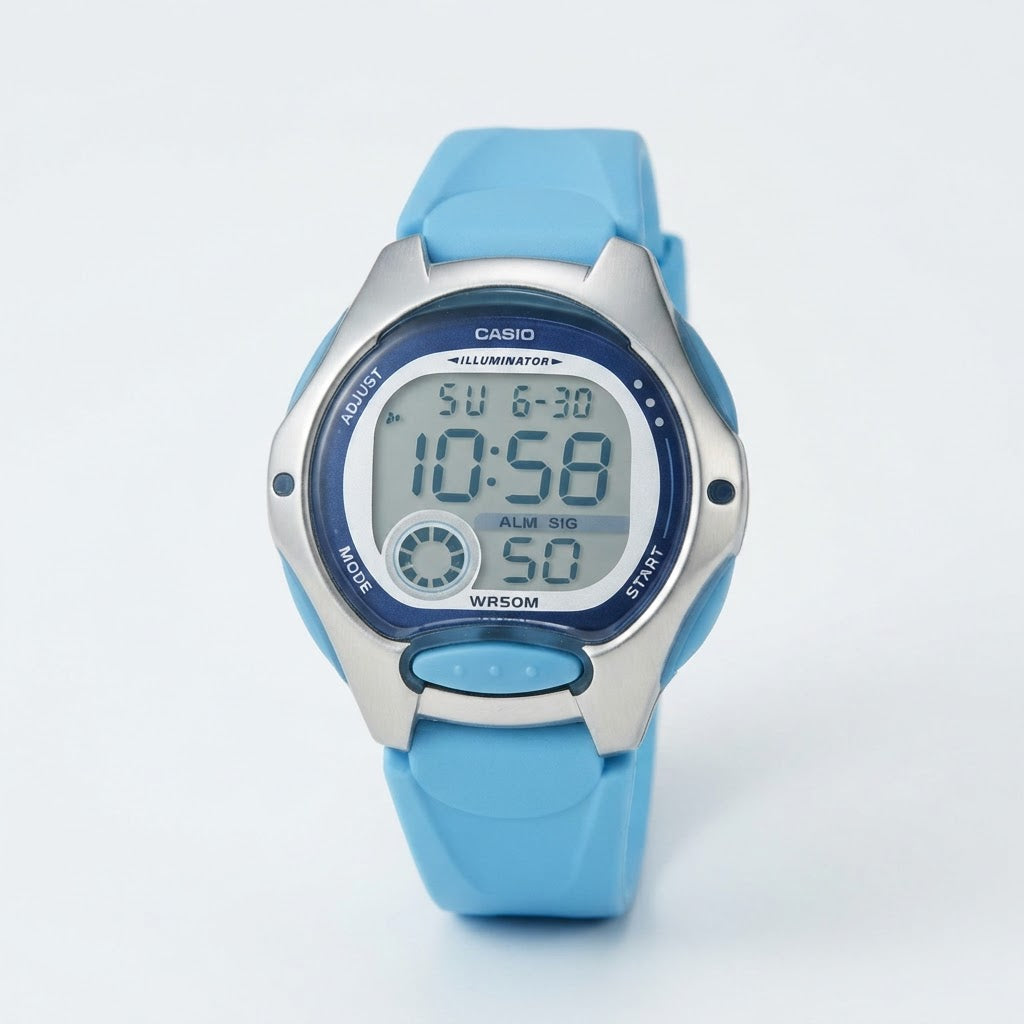Reloj Casio LW-200-2BV Digital Azul 50M Batería 10 Años – Dama