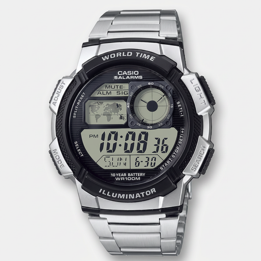 Casio AE-1000WD-1AV – Hora mundial y batería de 10 años