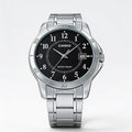 Reloj Casio MTP-V004D-1B Analógico Plateado Esfera Negra – Caballero