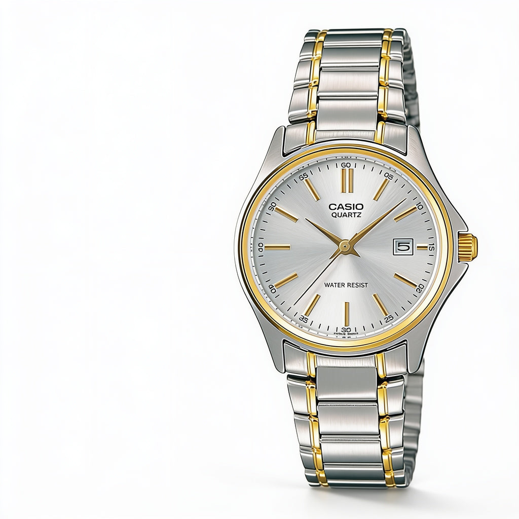 Reloj Casio LTP-1183G-7A Analógico Bicolor Dorado y Plateado – Dama
