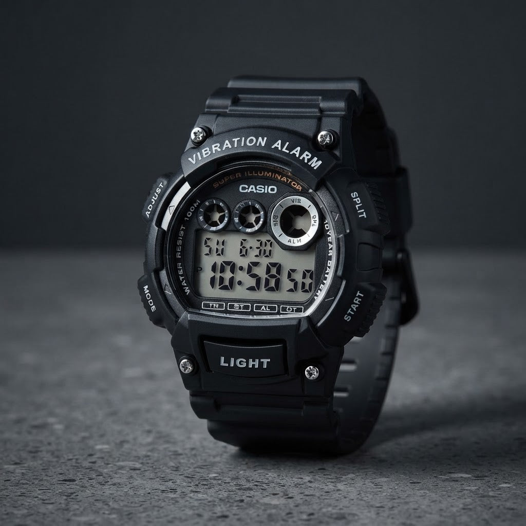 Reloj Casio W-735H-1AV Digital Negro Alarma Vibratoria 100M – Caballero