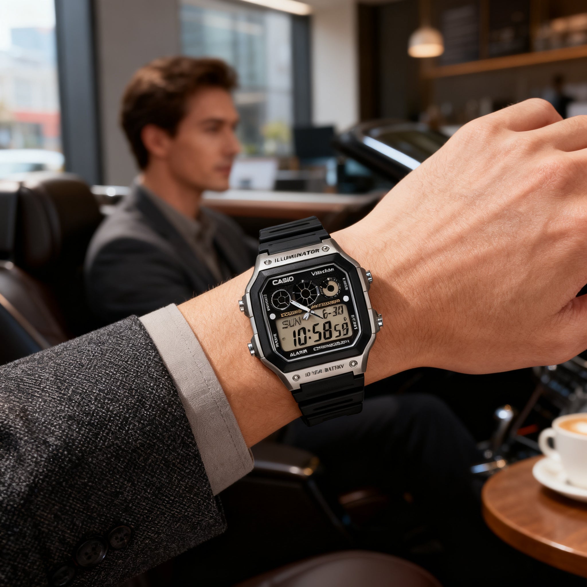 Reloj Casio AE-1300WH-8AV Digital Negro y Gris 100M – Caballero