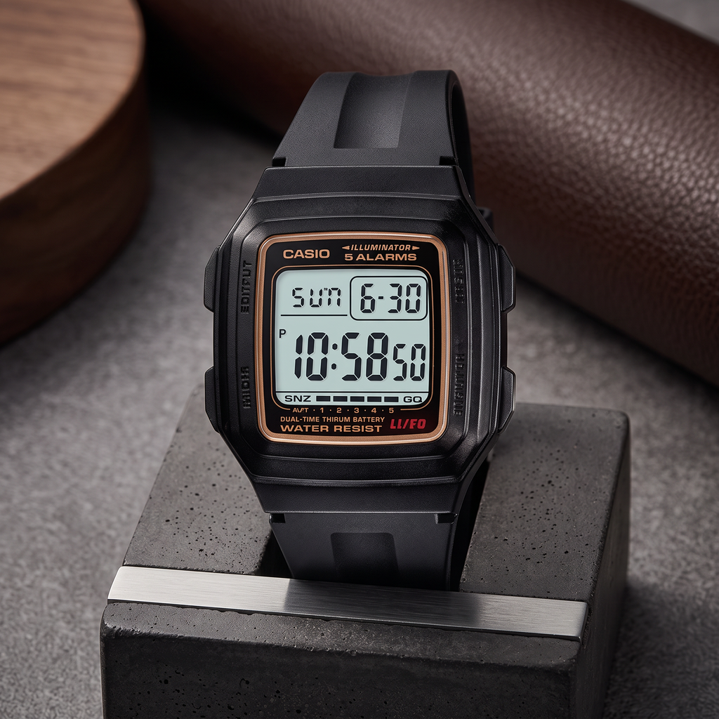 Reloj Casio F-201WA-9A Digital Negro 10 Años de Batería – Caballero