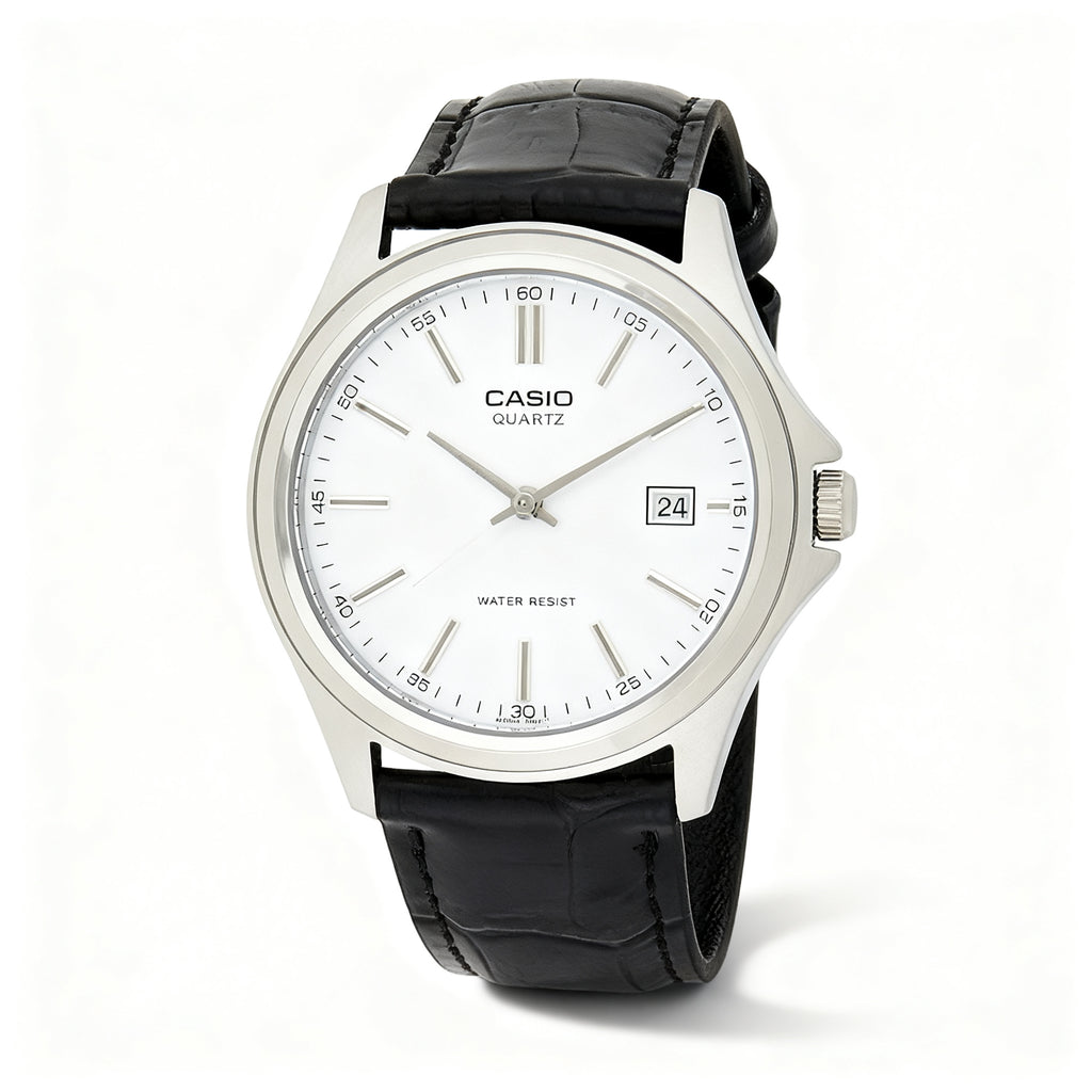 Reloj Casio MTP-1183E-7A Analógico Plateado con Correa de Cuero – Caballero