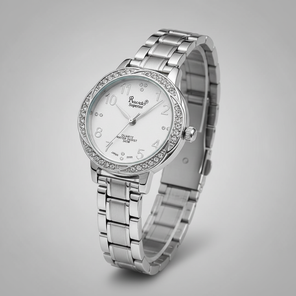 Reloj para Dama RQ'2671A IPS – Plateado con Cristales