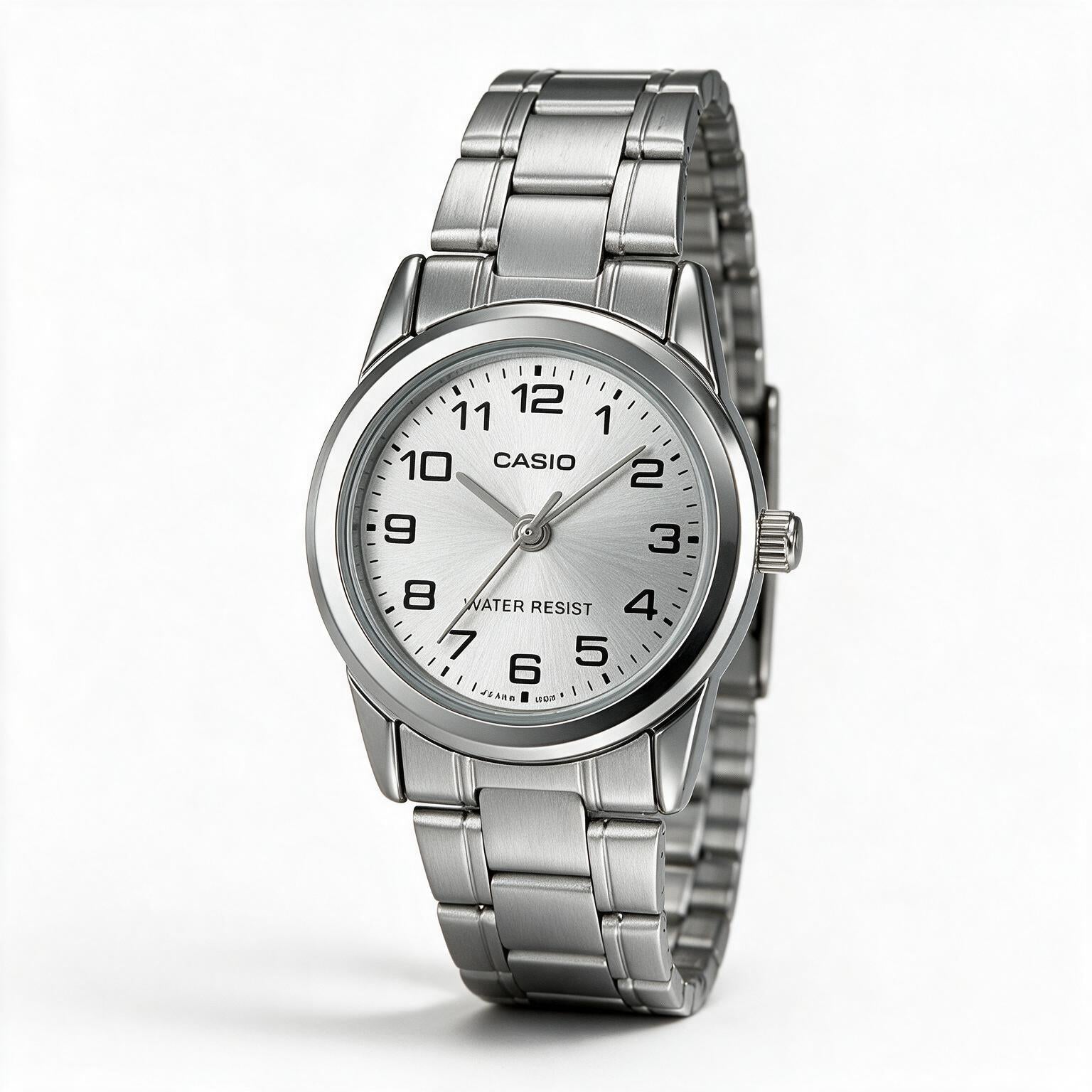 Reloj Casio LTP-V001D-7B Analógico Plateado Esfera Blanca – Dama