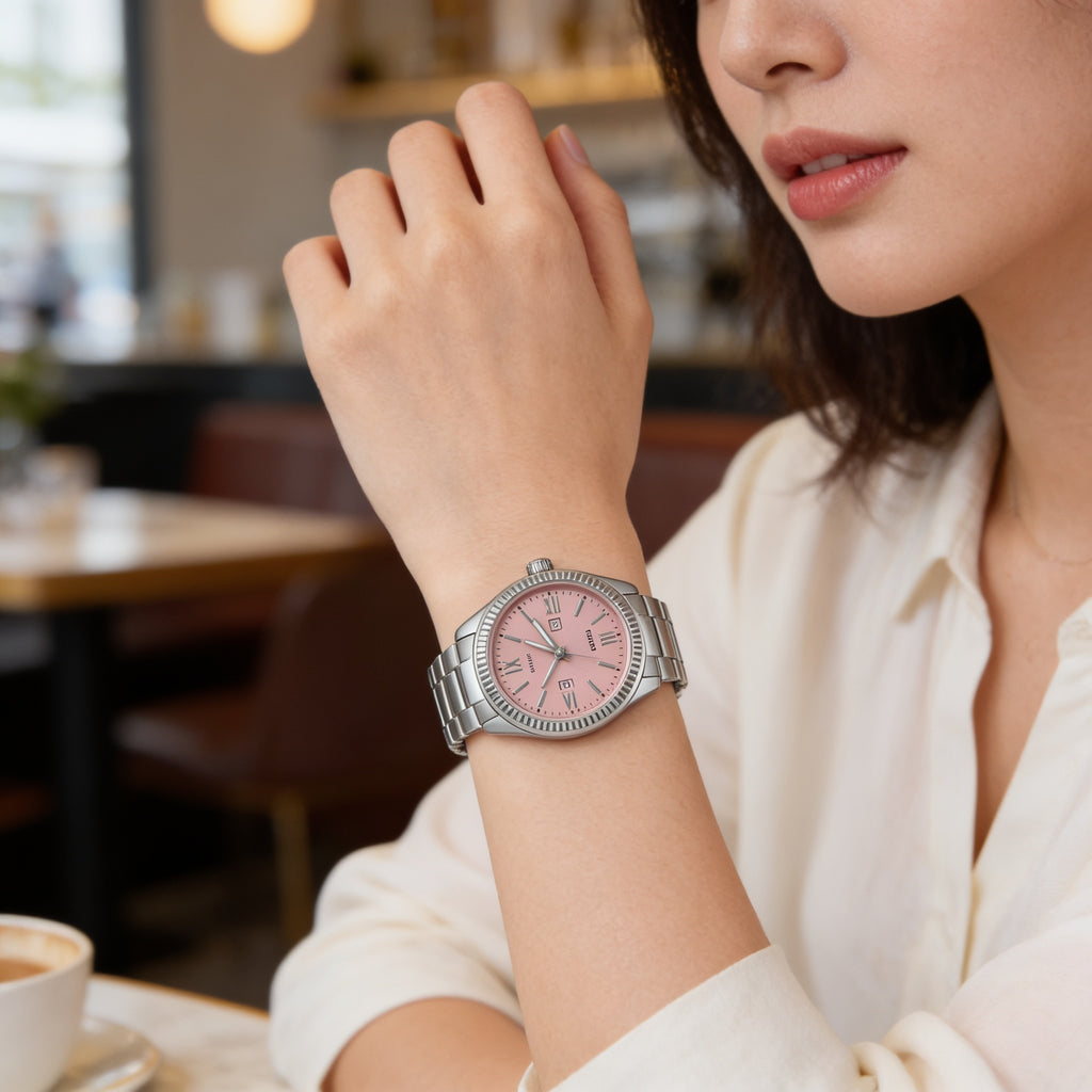 Reloj Casio LTP-1302DD-4A1V Analógico Plateado Esfera Rosa – Dama
