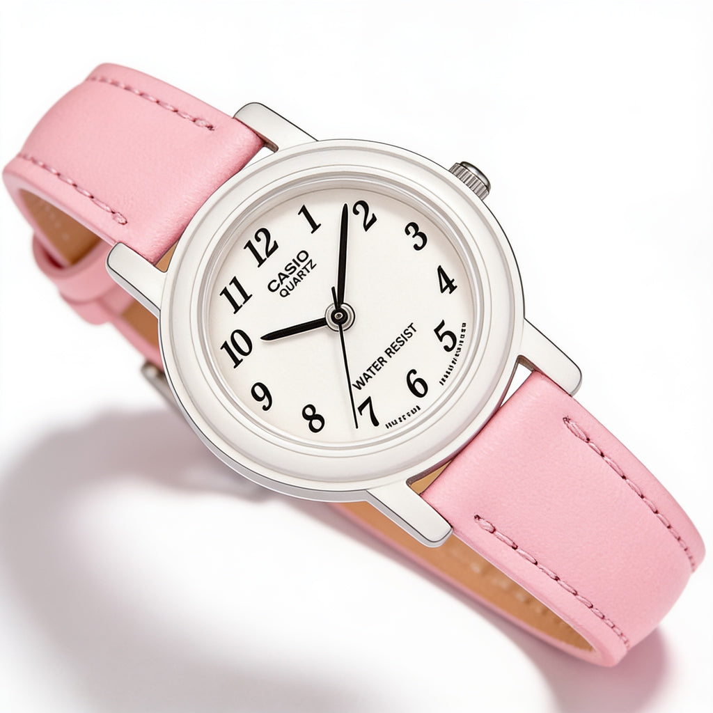 Reloj Casio LQ-139L-4B1 Analógico con Correa de Cuero Rosado – Dama