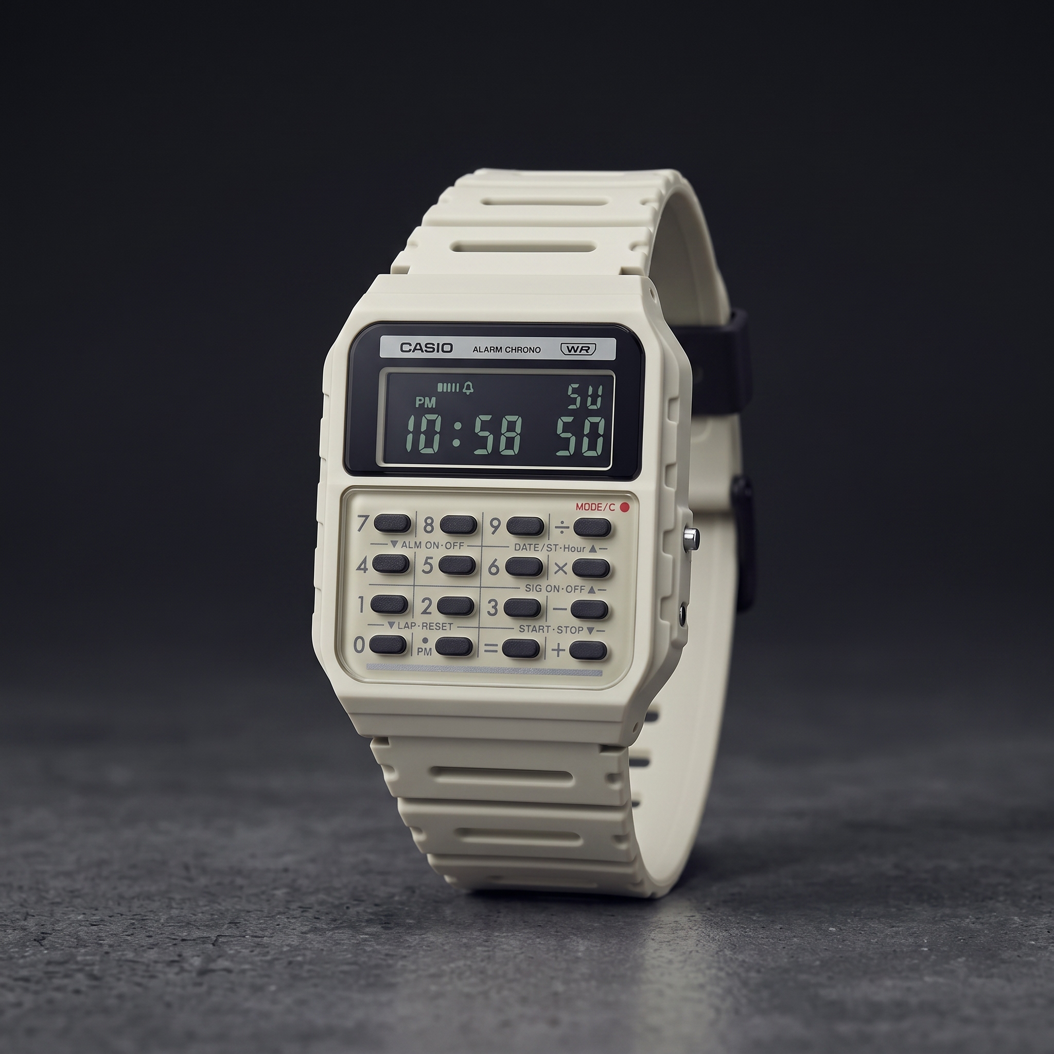 Reloj Casio CA-53WB-8B Digital Marfil con Calculadora – Unisex