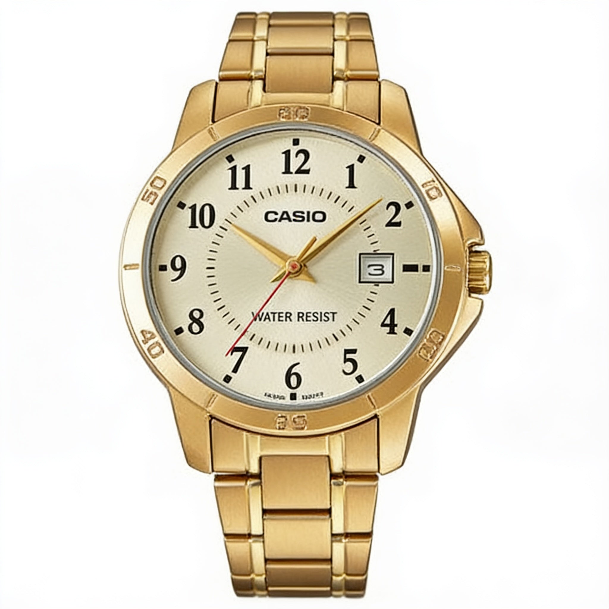 Reloj Casio LTP-V004G-9B Analógico Dorado Esfera Champaña – Dama