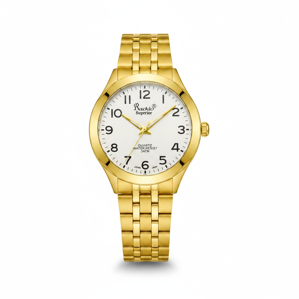 Reloj para Caballero RQ'2674B IPY – Dorado con Esfera Clara
