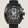 Reloj EXTRI X6053 Cronógrafo Negro con Correa de Silicona 30M – Caballero