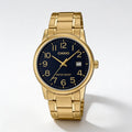 Reloj Casio MTP-V002G-1B Analógico Dorado Esfera Negra – Caballero