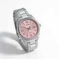 Reloj Casio LTP-1302DD-4A1V Analógico Plateado Esfera Rosa – Dama