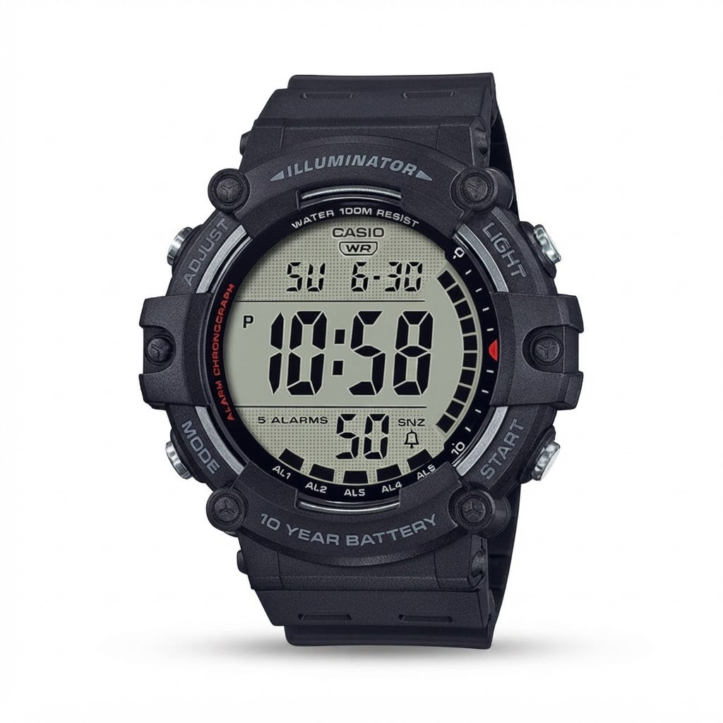 Reloj Casio AE-1500WH-1AV Digital Negro 100M Batería 10 Años – Caballero