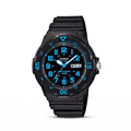 Reloj Casio MRW-200H-2BV Analógico Negro y Azul 100M – Caballero