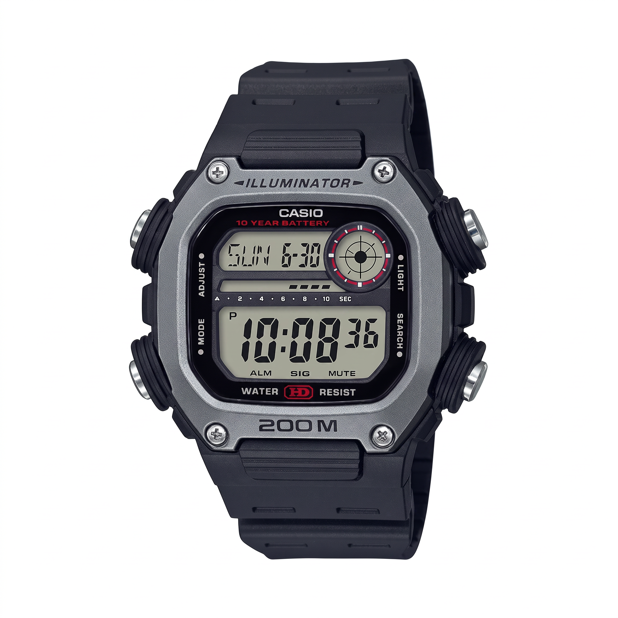Reloj Casio DW-291H-1AV Digital Negro Hora Mundial 200M – Caballero