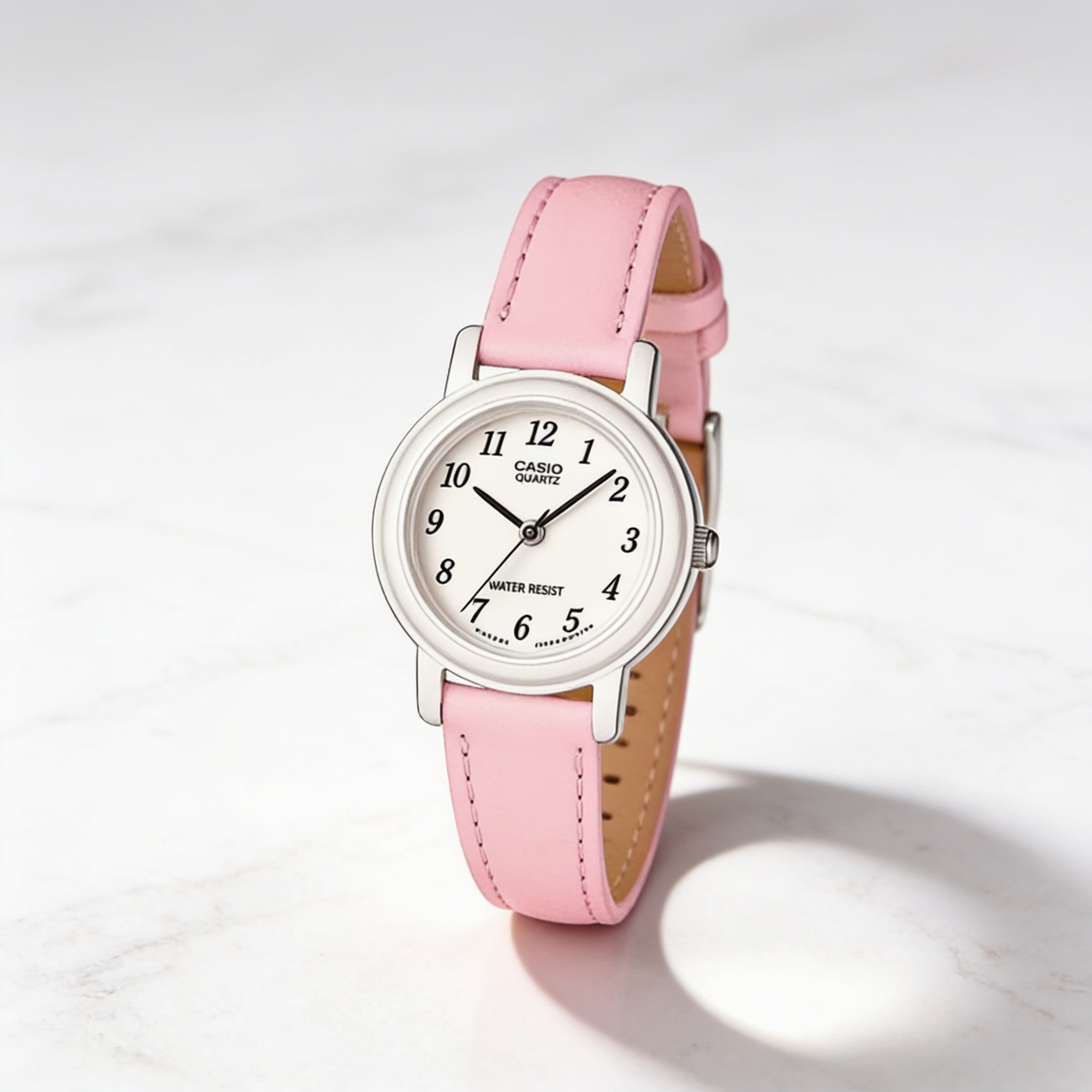 Reloj Casio LQ-139L-4B1 Analógico con Correa de Cuero Rosado – Dama