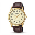 Reloj Casio MTP-V001GL-9B Analógico Dorado con Correa de Cuero Marrón – Caballero