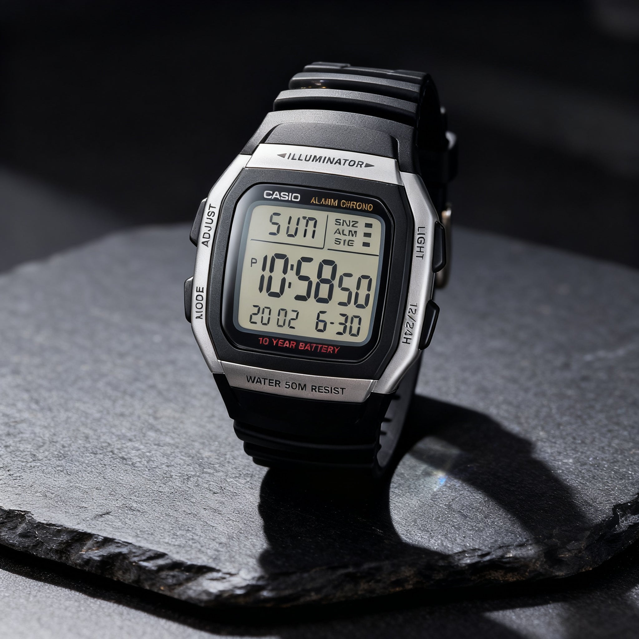 Reloj Casio W-96H-1AV Digital Negro Illuminator – Caballero