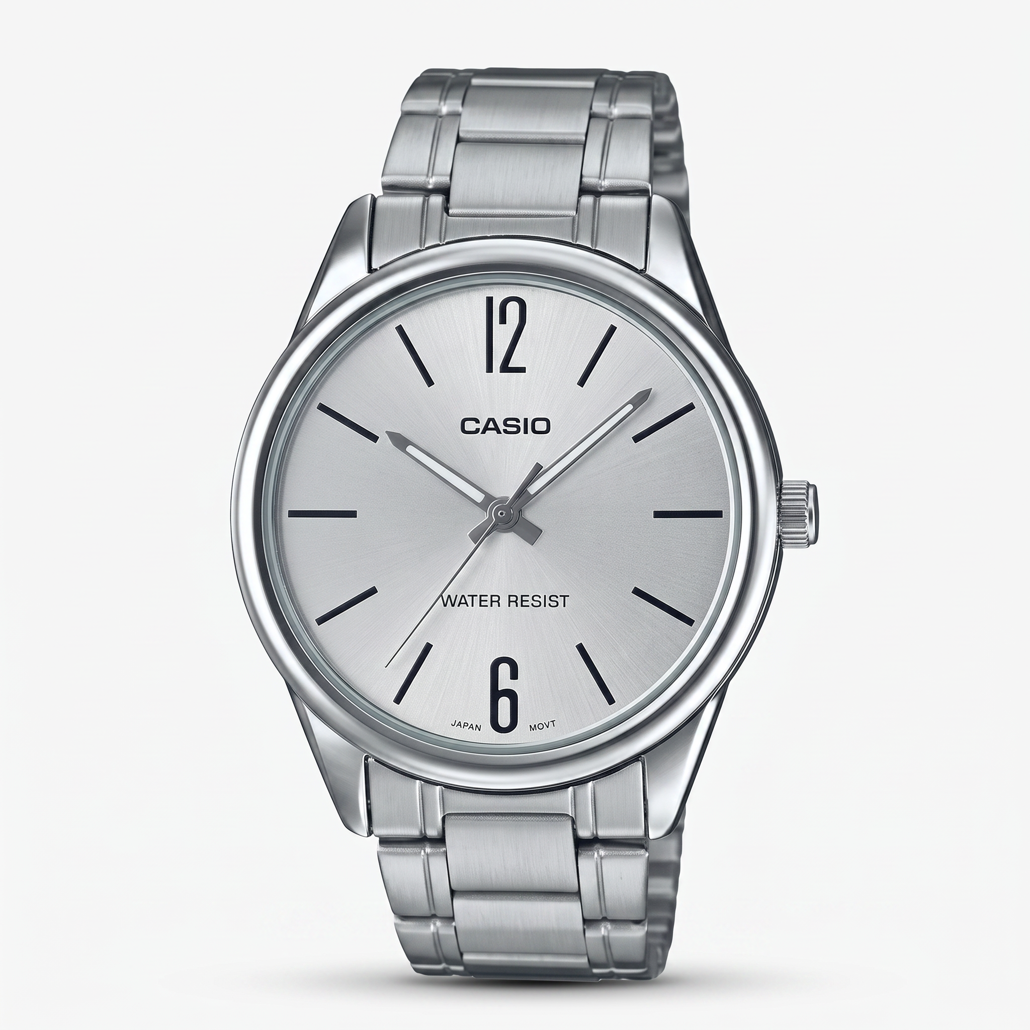 Reloj Casio MTP-V005D-7B Analógico Plateado Esfera Blanca – Caballero