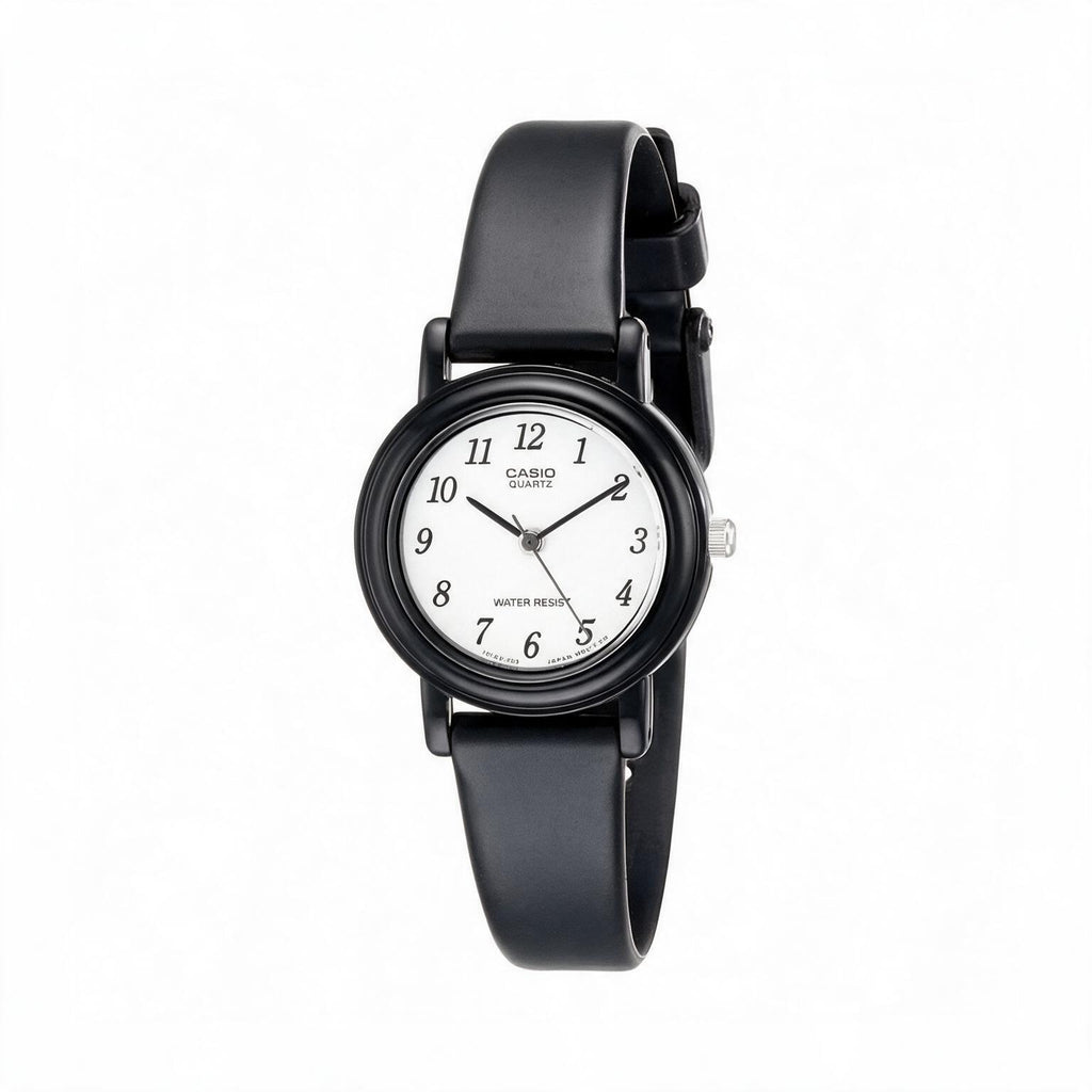 Reloj Casio LQ-139B-1B Analógico Negro Esfera Blanca – Dama