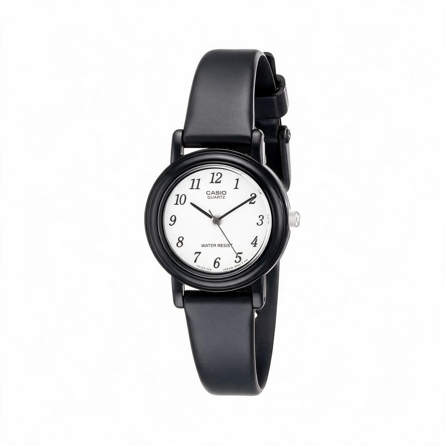 Reloj Casio LQ-139B-1B Analógico Negro Esfera Blanca – Dama