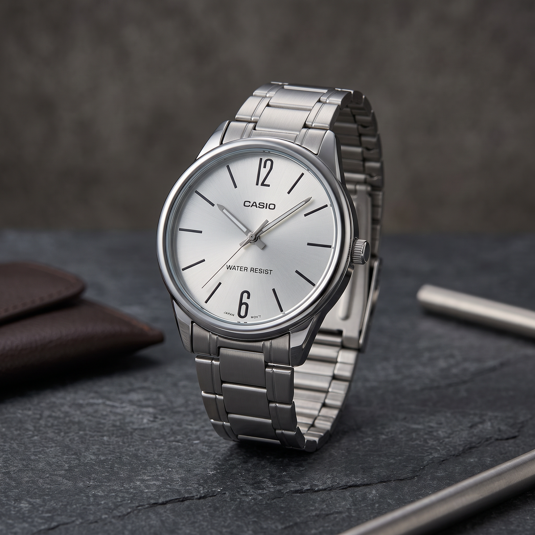 Reloj Casio MTP-V005D-7B Analógico Plateado Esfera Blanca – Caballero