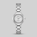 Reloj Analógico Plateado Esfera Blanca 3ATM – Dama