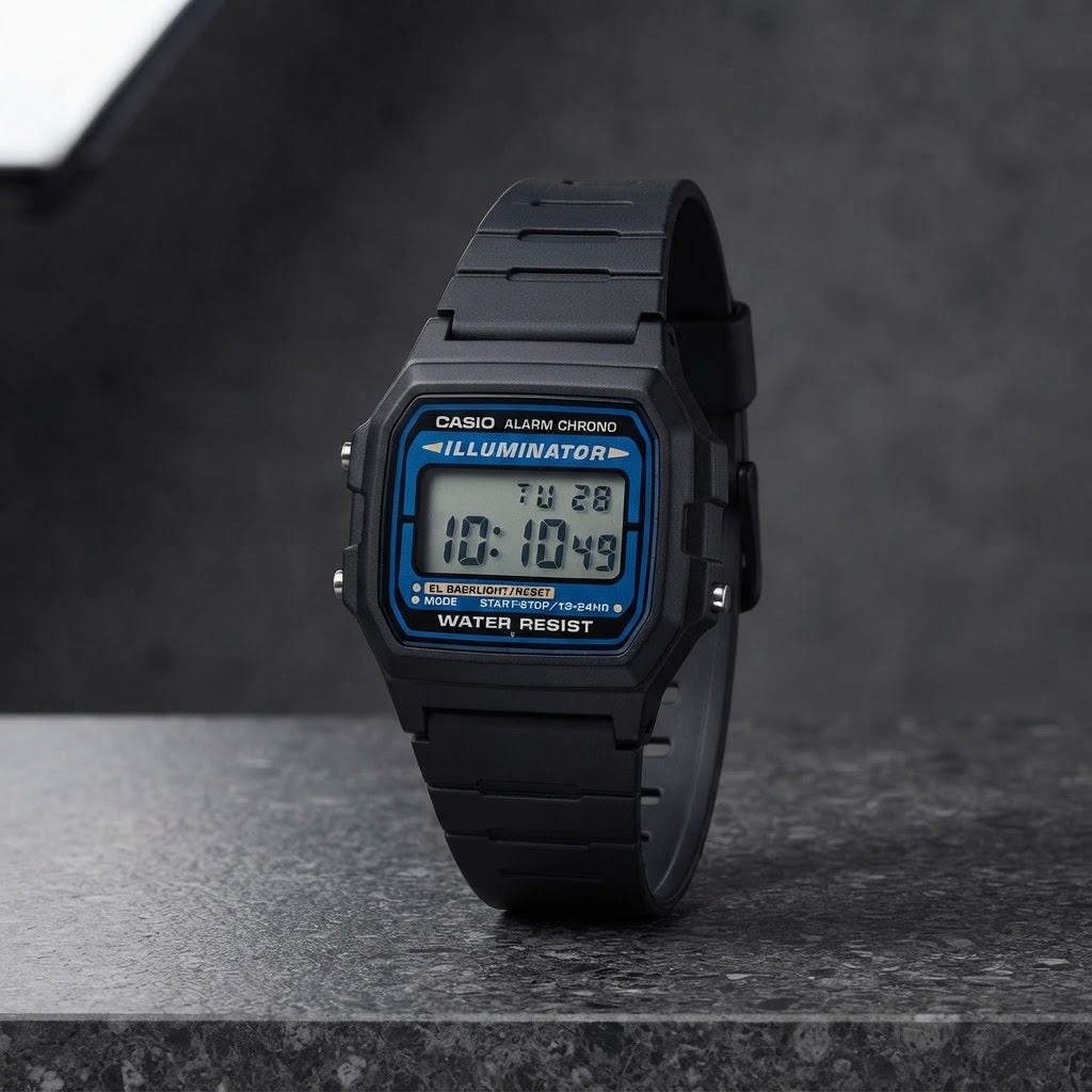 Reloj Casio F-105W-1A Digital Negro Illuminator – Unisex