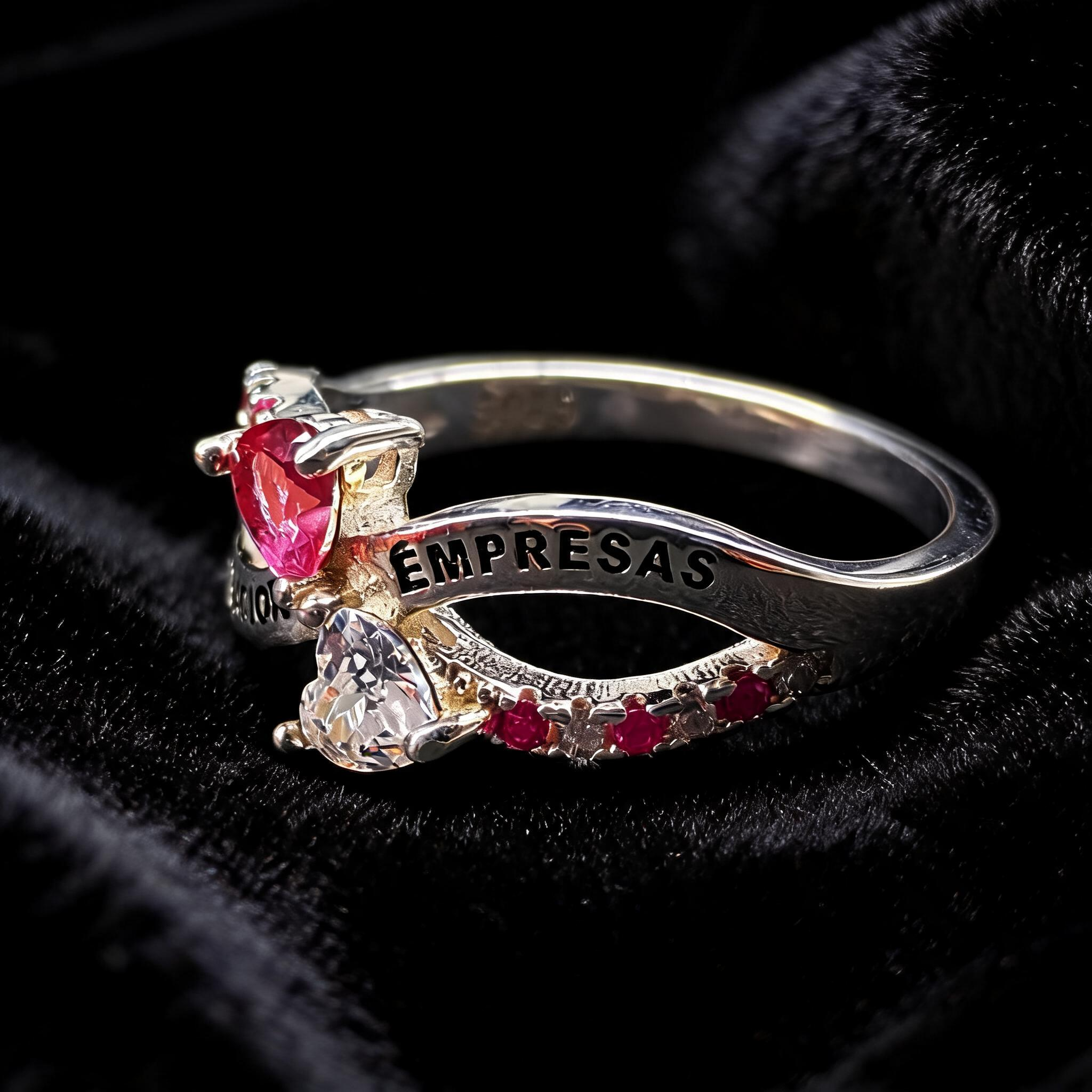 Anillo Administración de Empresas Infinito Corazones Modelo 001