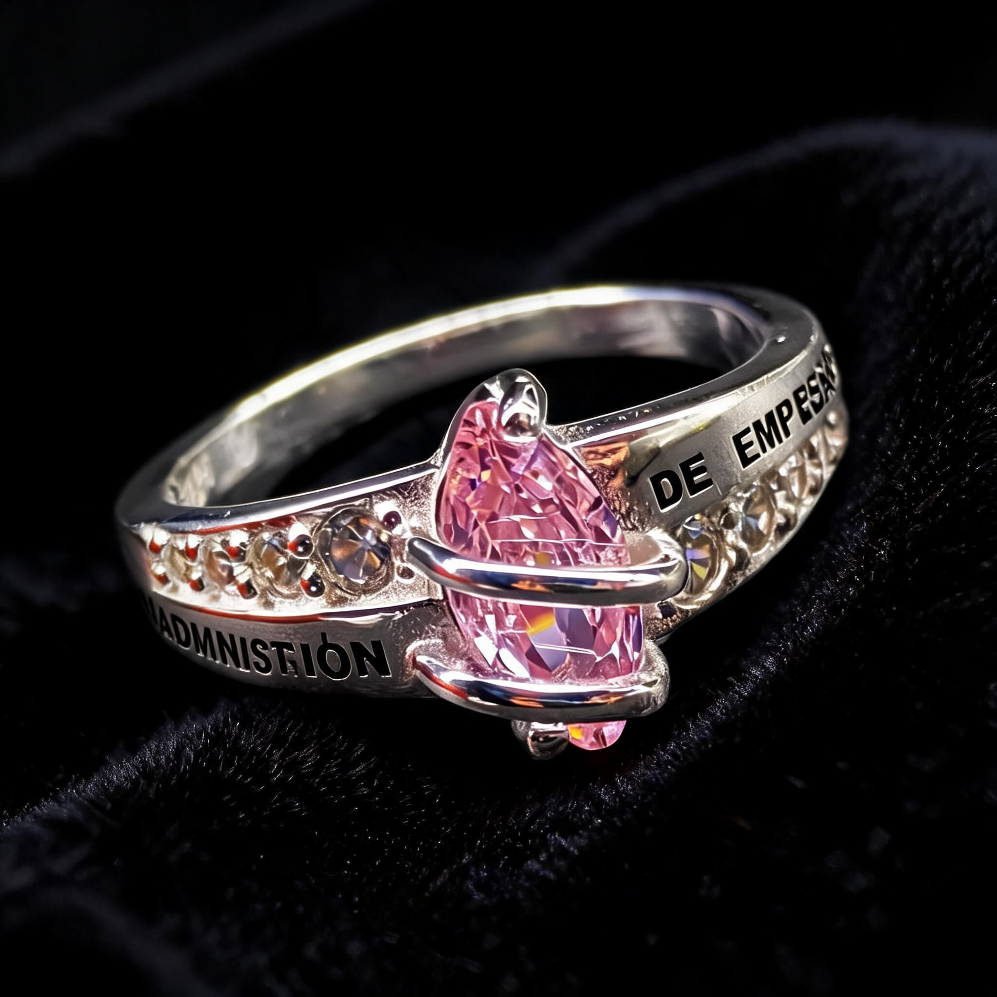 Anillo Administración de Empresas Elegante Piedra Central Modelo 002