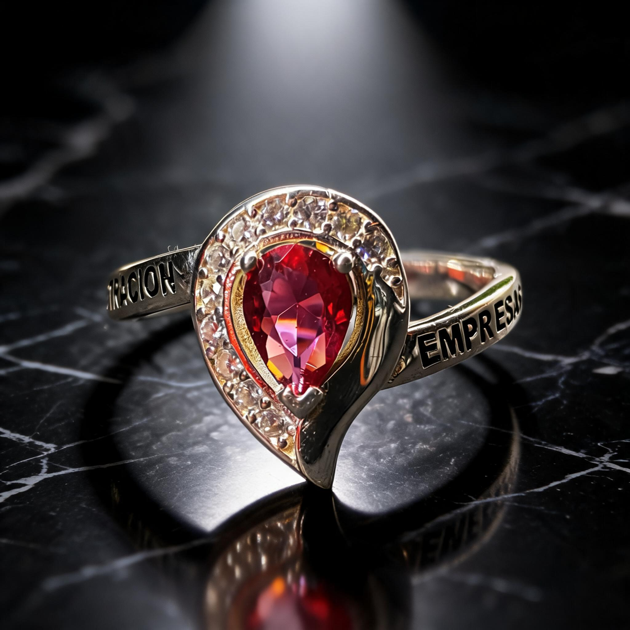 Anillo Administración de Empresas Lágrima Modelo 006