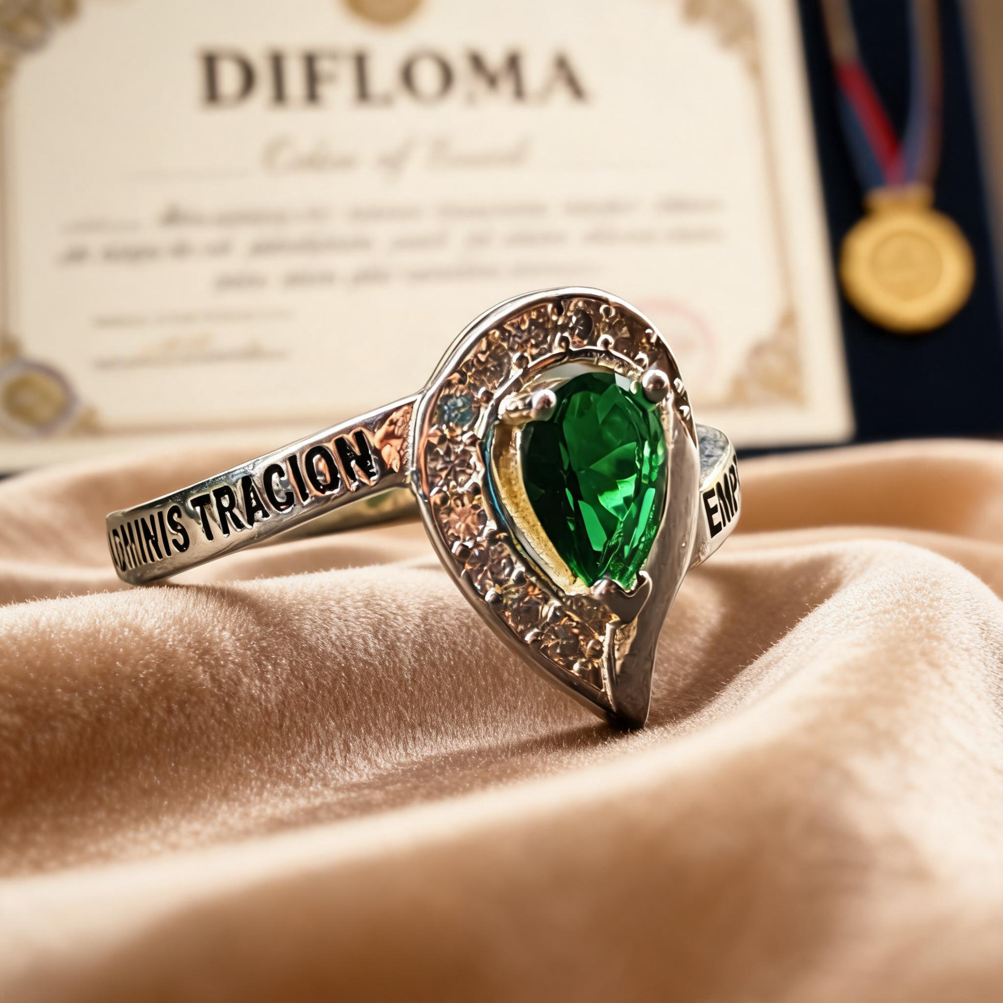 Anillo Administración de Empresas Lágrima Modelo 006