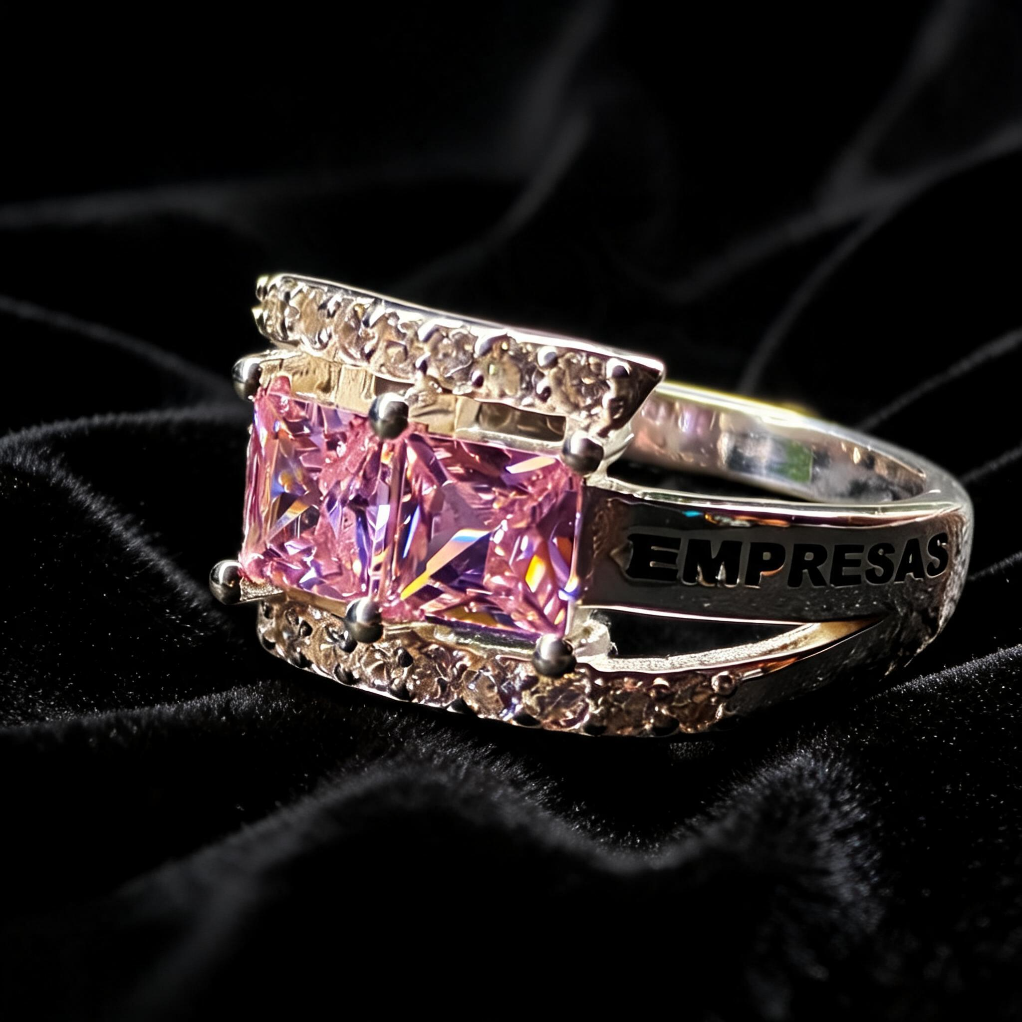 Anillo Administración de Empresas Doble Piedra Modelo 007