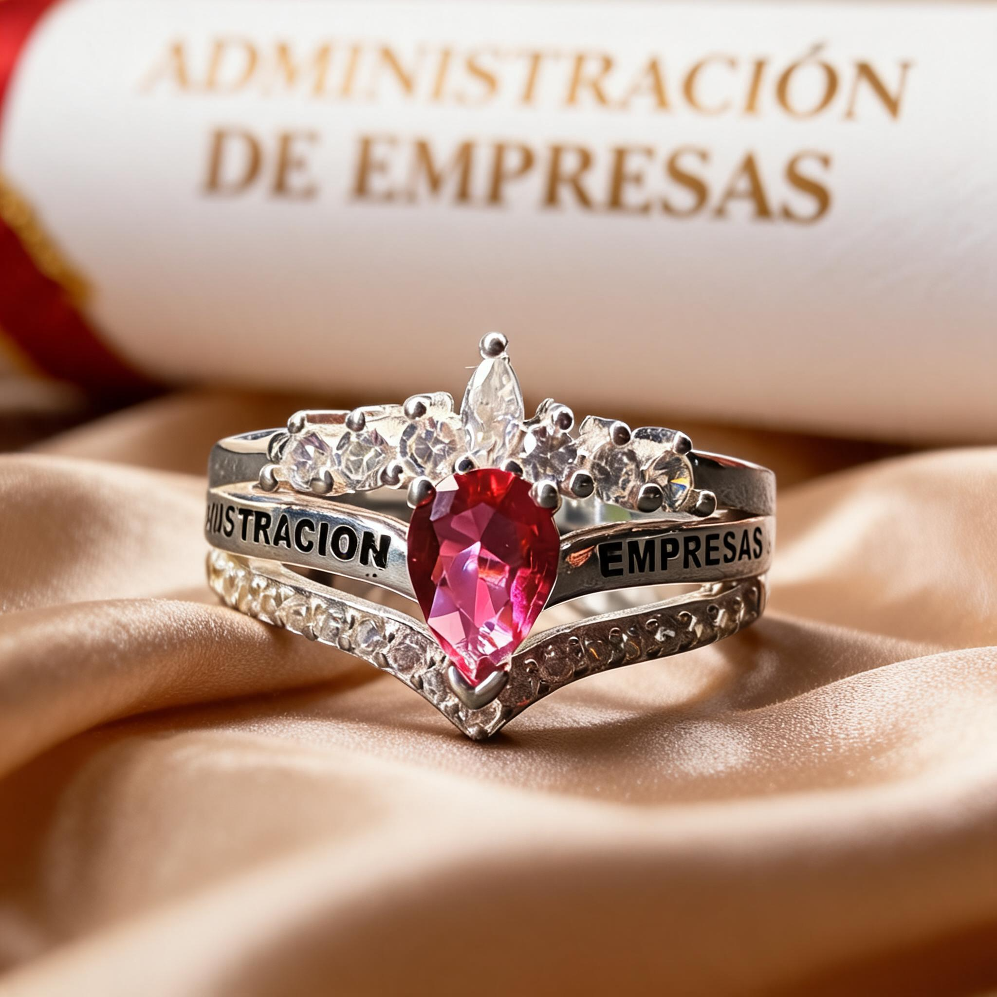 Anillo Administración de Empresas Corona Modelo 008